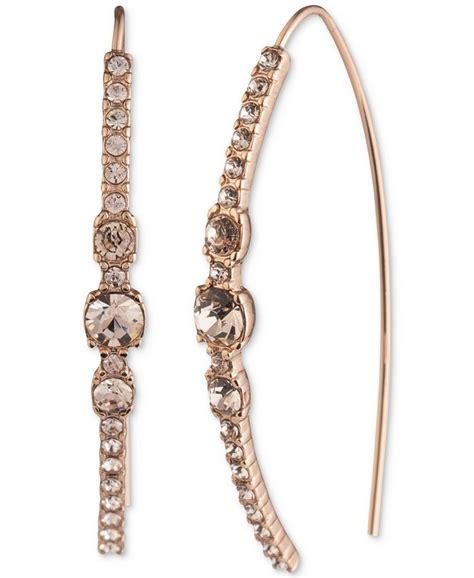 givenchy crystal pave threader earrings|givenchy rose gold earrings.